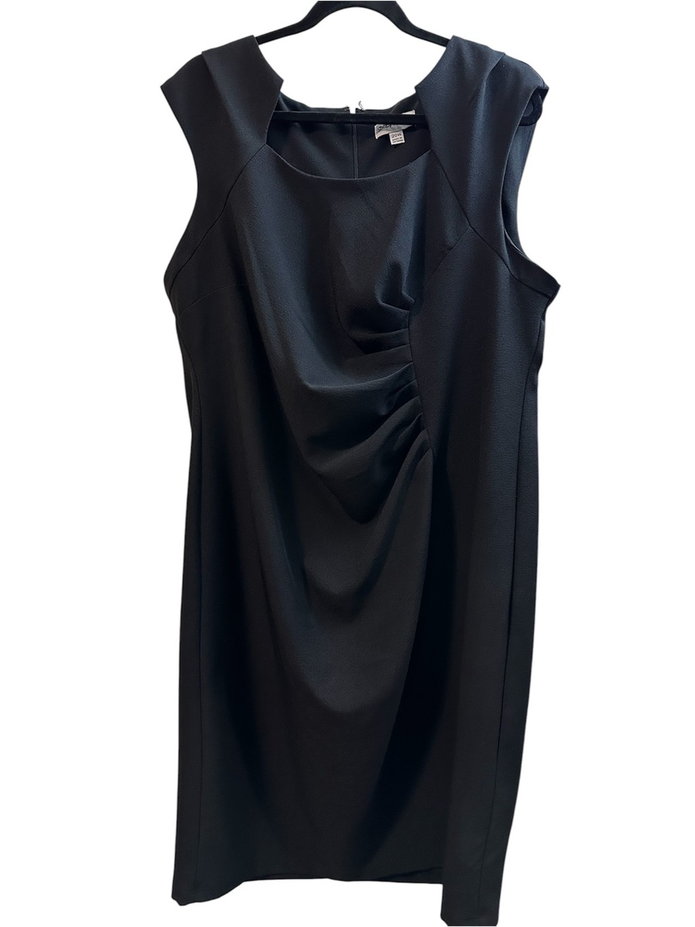Shelby & Palmer Black Sleeveless Draped Midi Dress